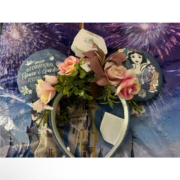 Disney Accessories - 2023 Disney Parks Epcot Flower Garden Festival Snow White Mickey Ear Headband